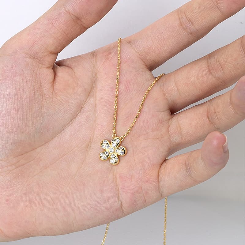 CZ Flower Necklace