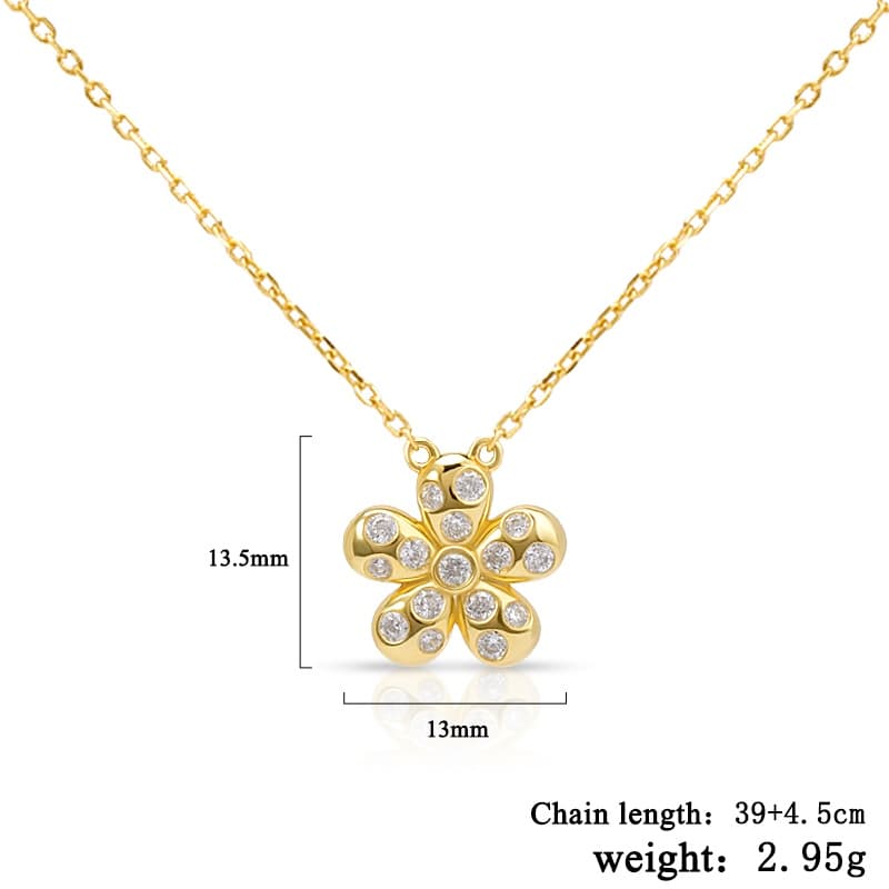 CZ Flower Necklace