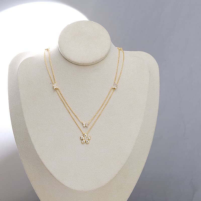 CZ Flower Necklace