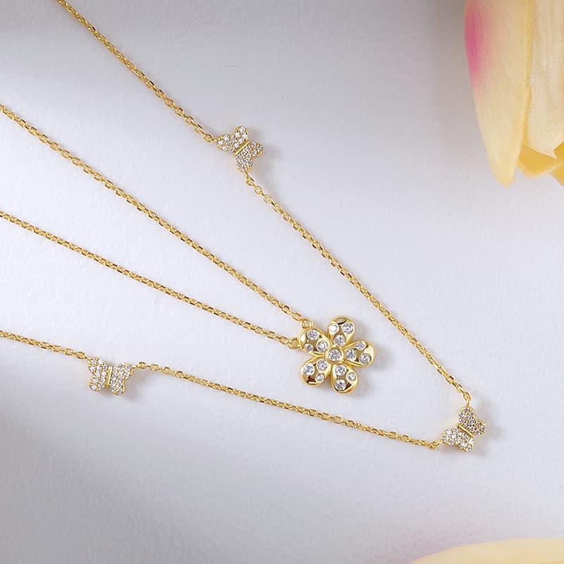 CZ Flower Necklace