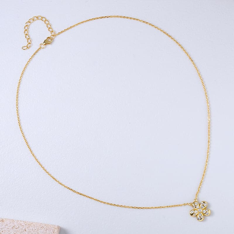 CZ Flower Necklace