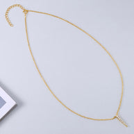 CZ Silver Spike Necklace