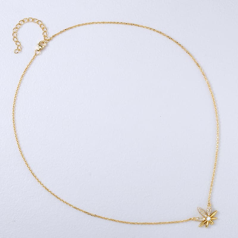 CZ Leaf Necklace