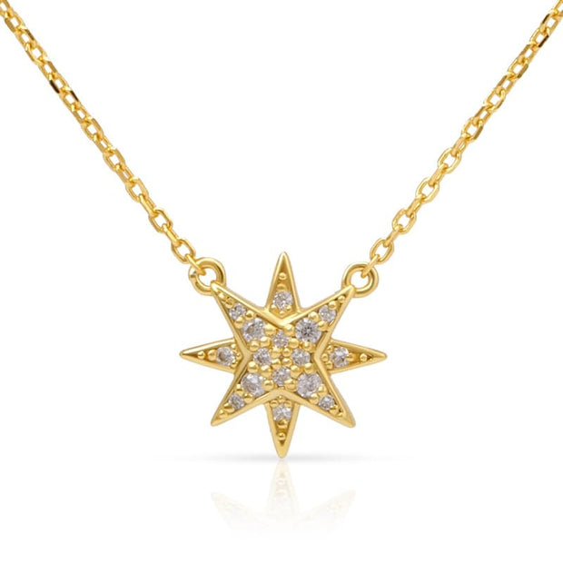 Eight-pointed Star Diamond Necklace