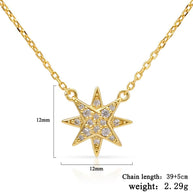 Eight-pointed Star Diamond Necklace