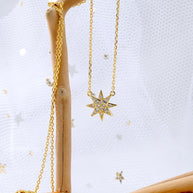 Eight-pointed Star Diamond Necklace