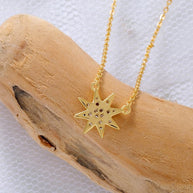Eight-pointed Star Diamond Necklace