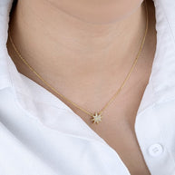 Eight-pointed Star Diamond Necklace
