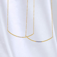 Purple Sapphire Bar Bead Necklace