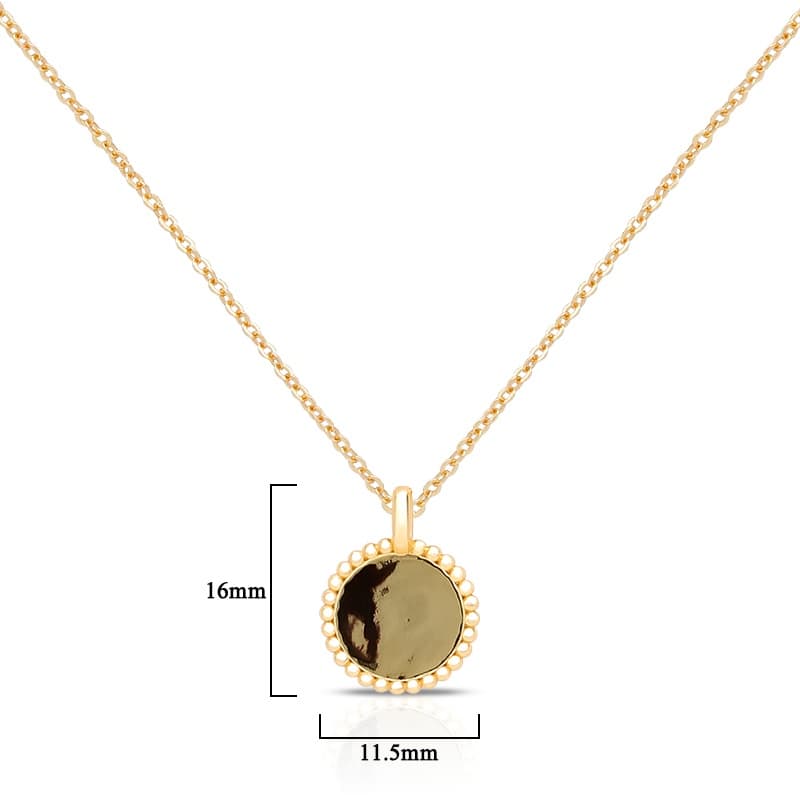 Engraved Disk Necklace