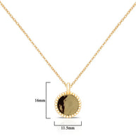Engraved Disk Necklace