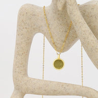 Engraved Disk Necklace