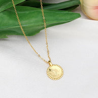 Engraved Disk Necklace