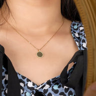 Engraved Disk Necklace
