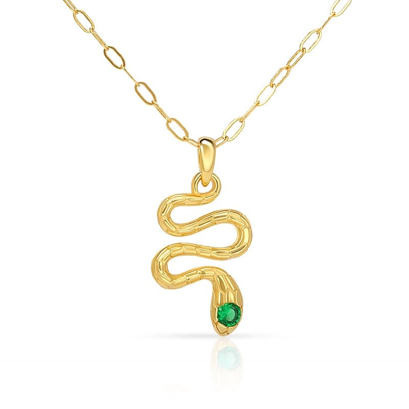 Green Eyes Snake Pendant