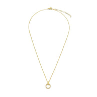 Zircon Circle Pendant Necklace