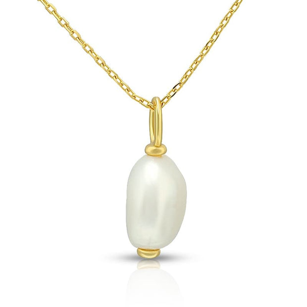 9 10mm Baroque Pearl Pendant Necklace SP00033