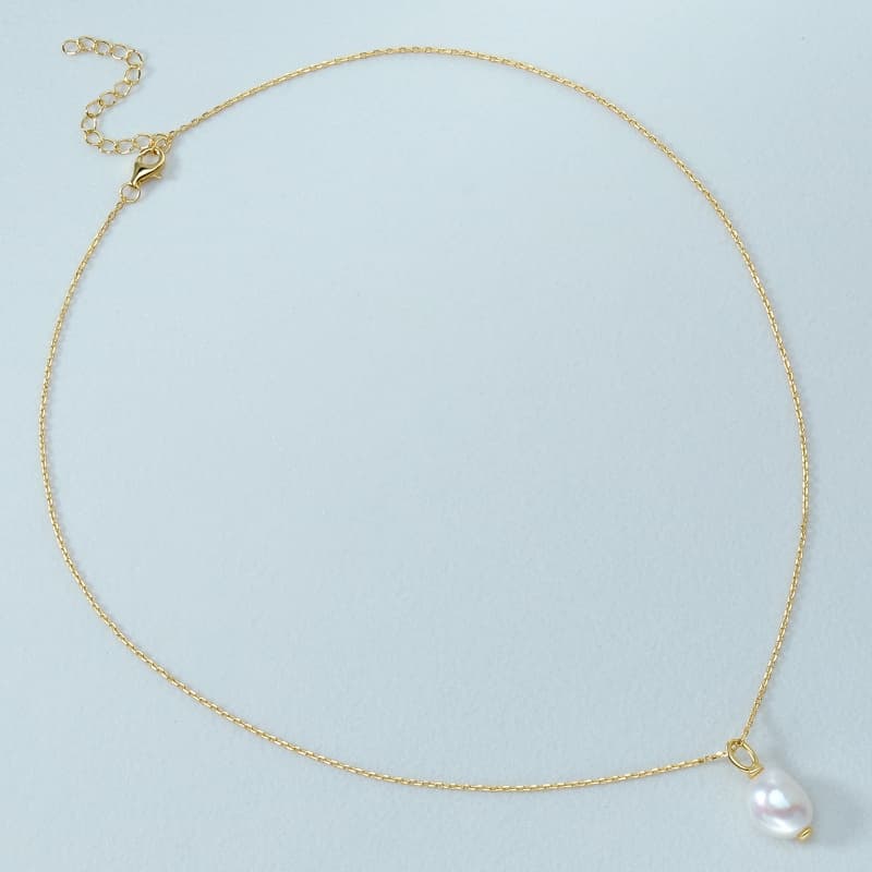 9 10mm Baroque Pearl Pendant Necklace