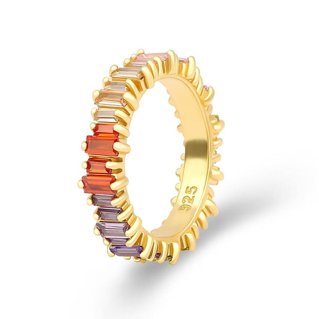 Rainbow Eternity Band Ring