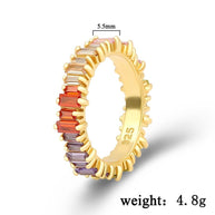 Rainbow Eternity Band Ring