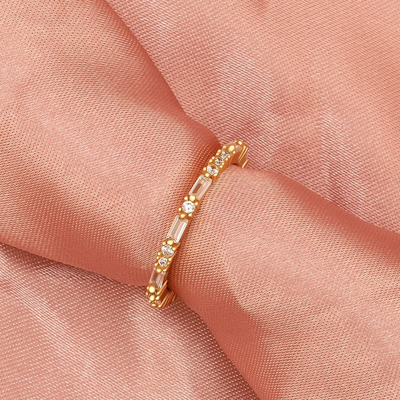 White CZ Unique Eternity Rings