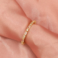 White CZ Unique Eternity Rings