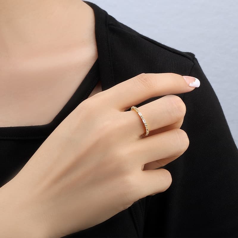 White CZ Unique Eternity Rings