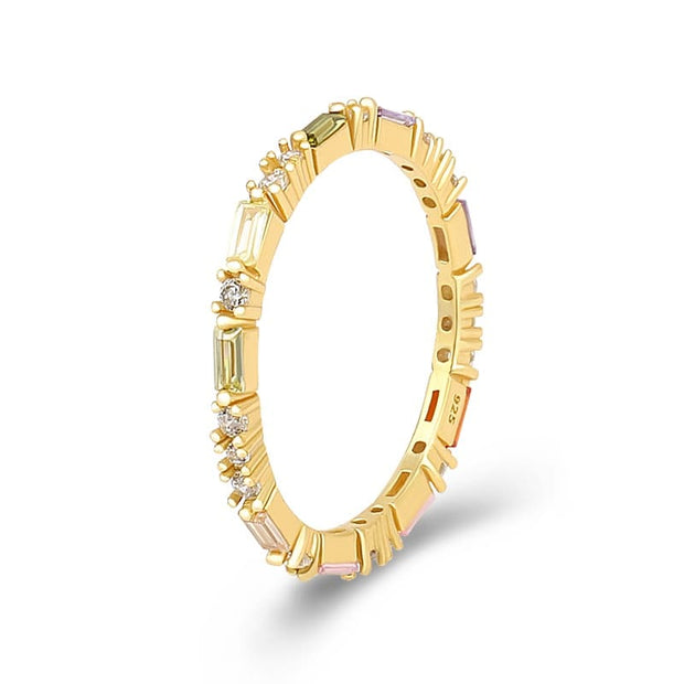 White CZ Unique Eternity Rings