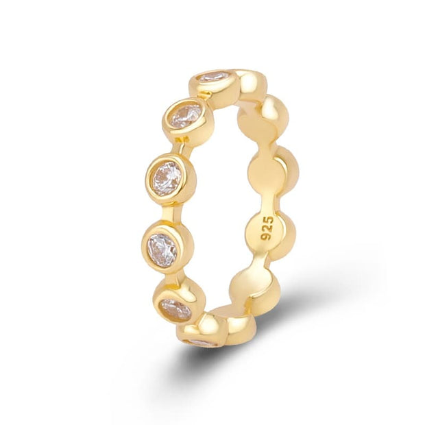 White CZ Bezel Set Eternity Ring