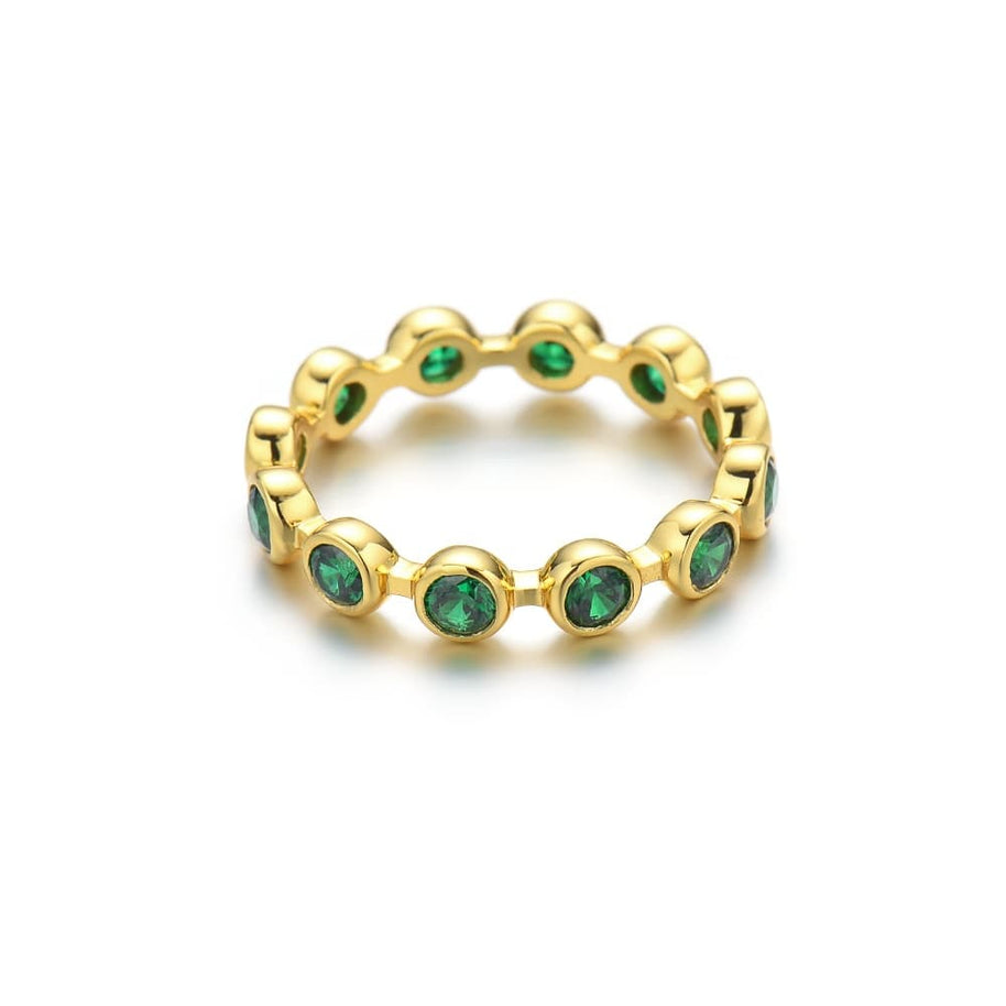 White CZ Bezel Set Eternity Ring