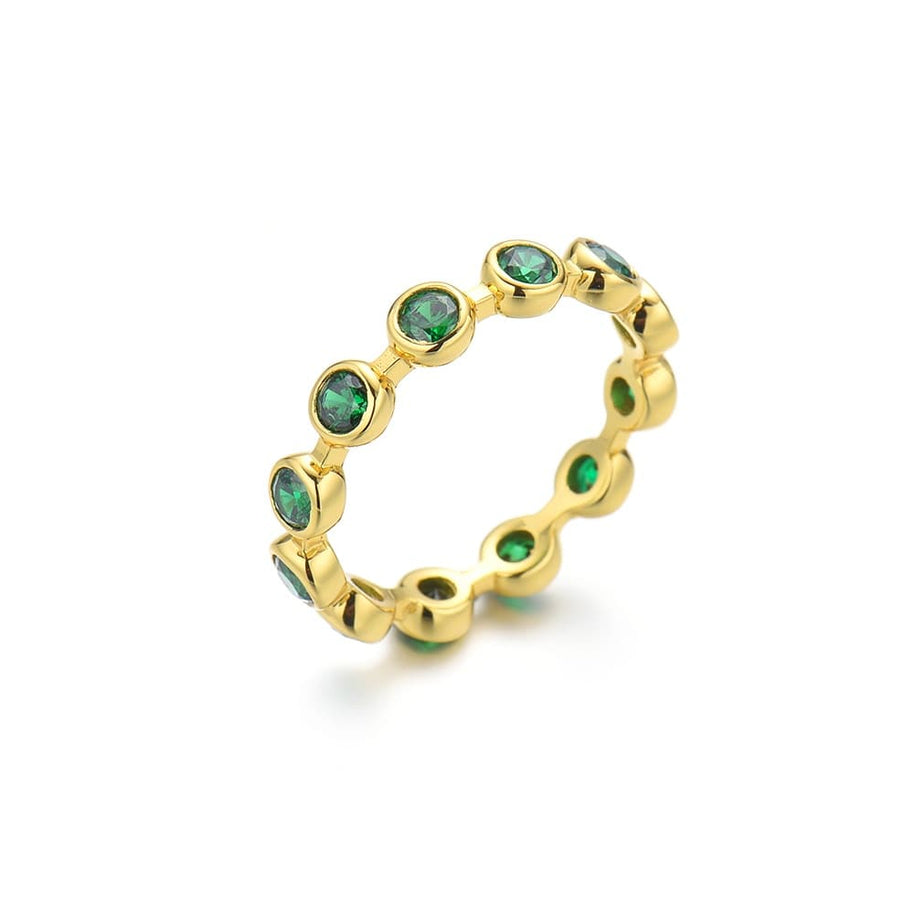 White CZ Bezel Set Eternity Ring