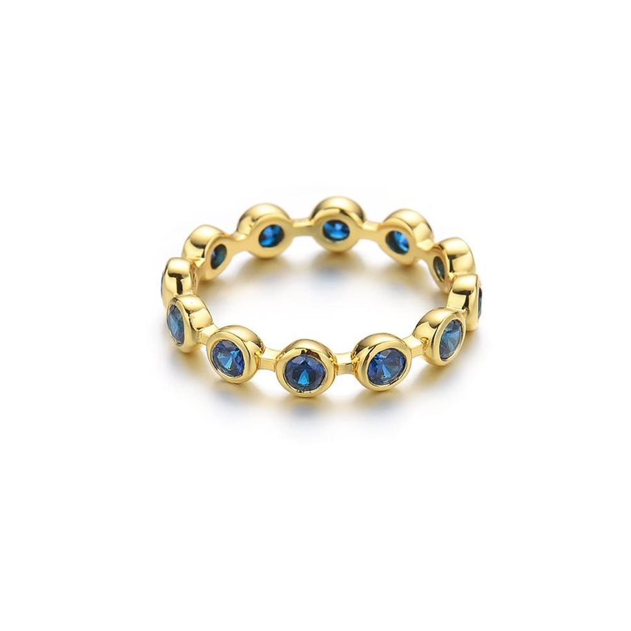 White CZ Bezel Set Eternity Ring