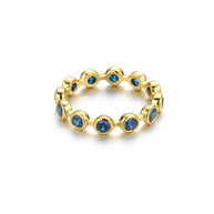 White CZ Bezel Set Eternity Ring
