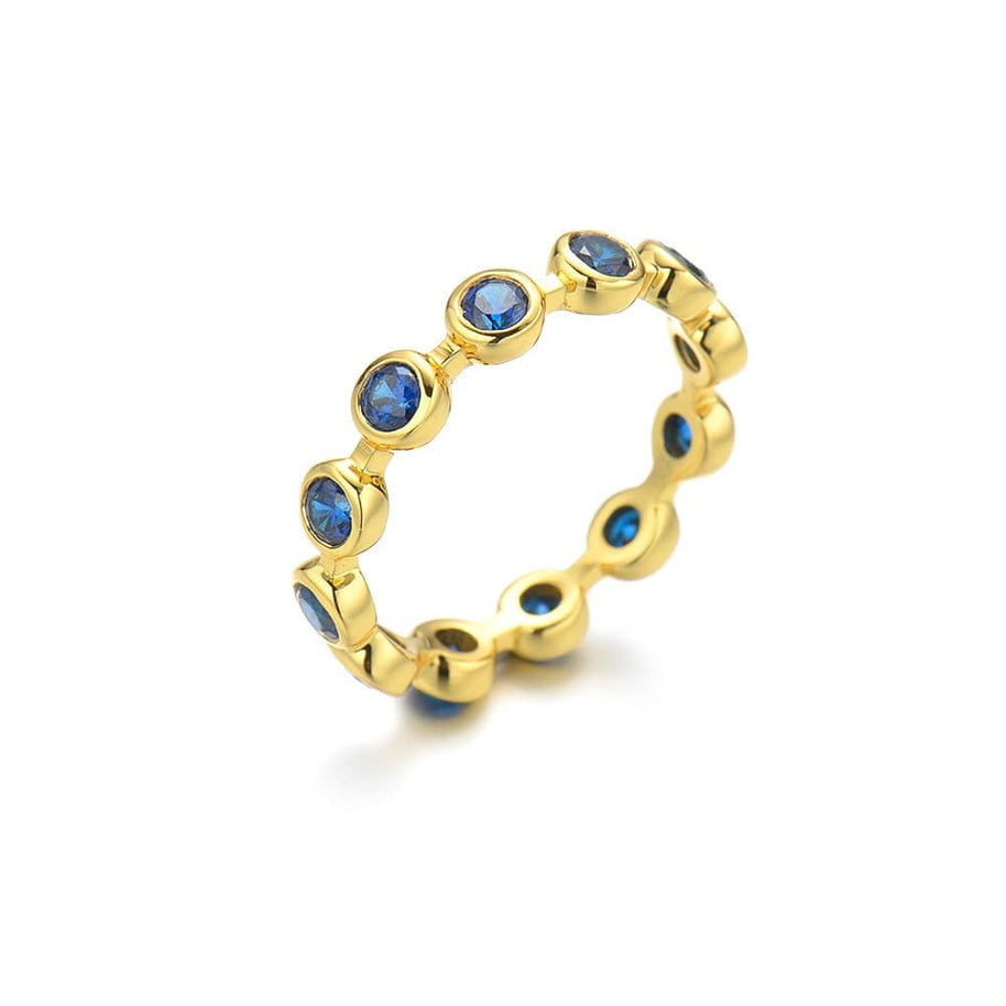 White CZ Bezel Set Eternity Ring