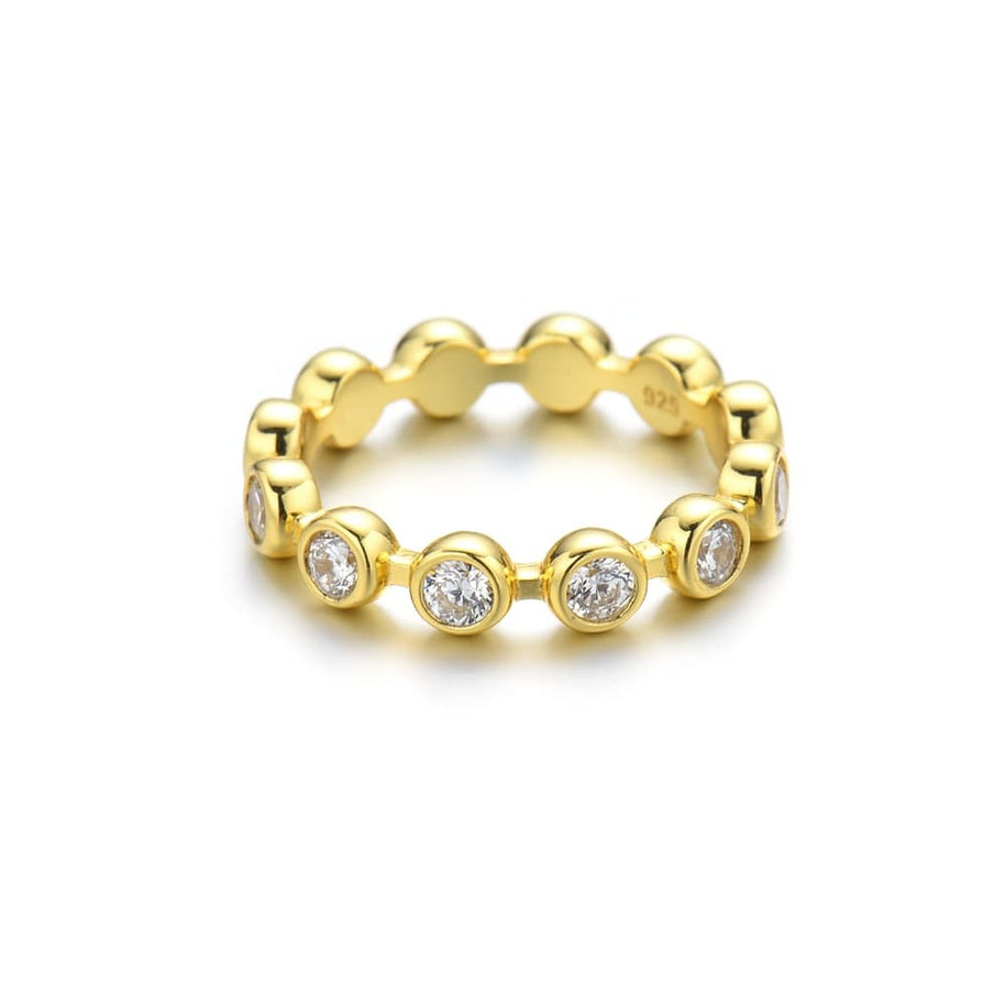 White CZ Bezel Set Eternity Ring