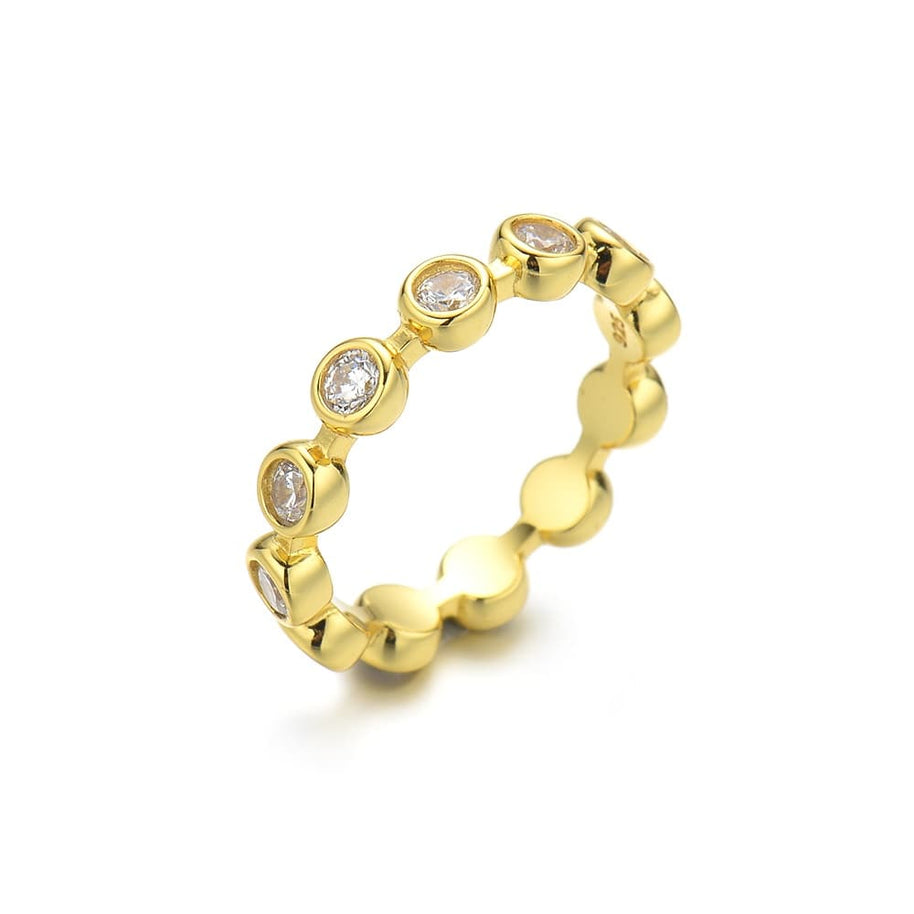 White CZ Bezel Set Eternity Ring