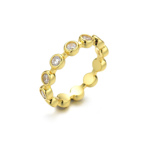 White CZ Bezel Set Eternity Ring