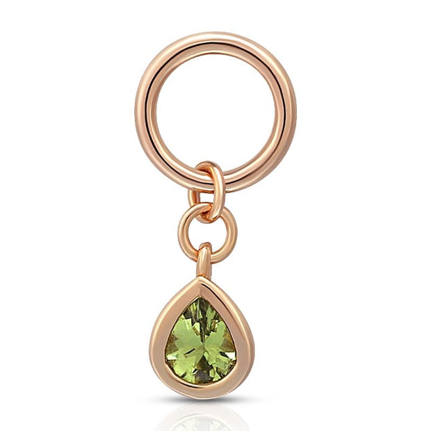 Pear Peridot Charm