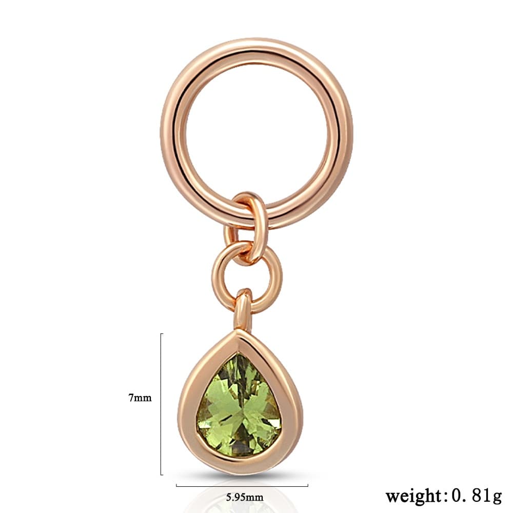 Pear Peridot Charm