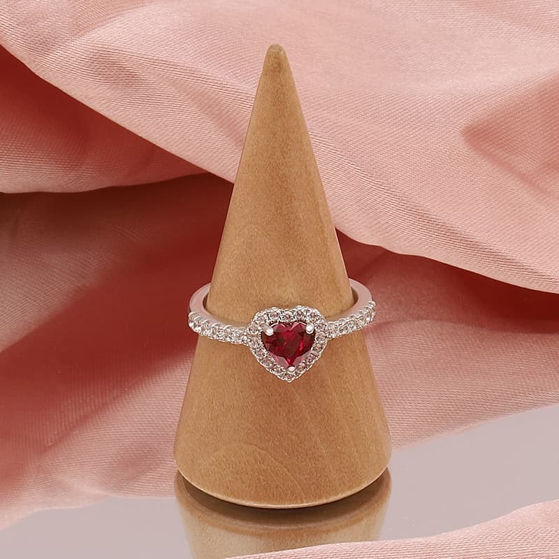 Heart Shape Ruby Ring