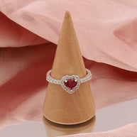 Heart Shape Ruby Ring