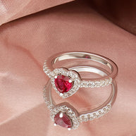 Heart Shape Ruby Ring