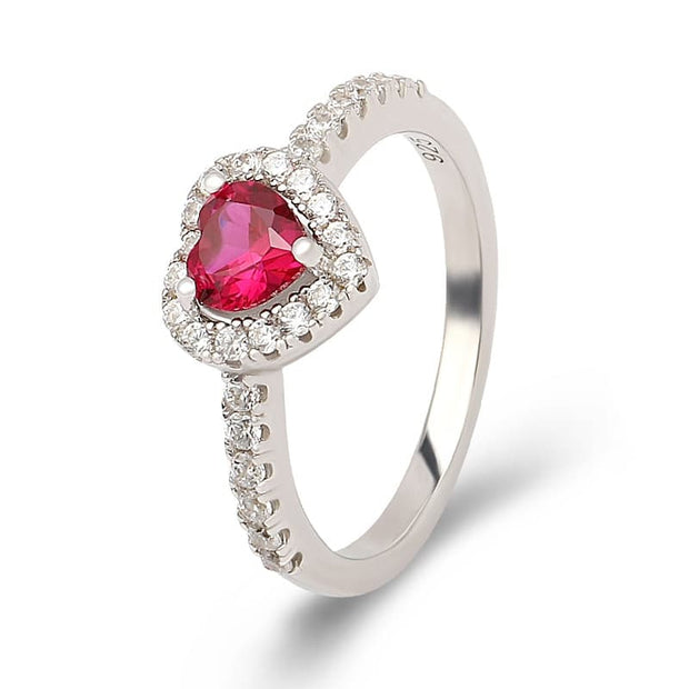 Heart Shape Ruby Ring