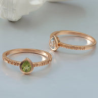 Pear Shaped Peridot Ring