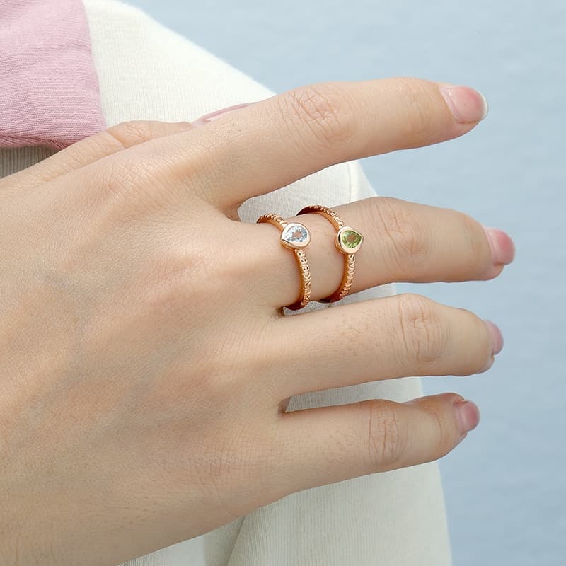 Pear Shaped Peridot Ring