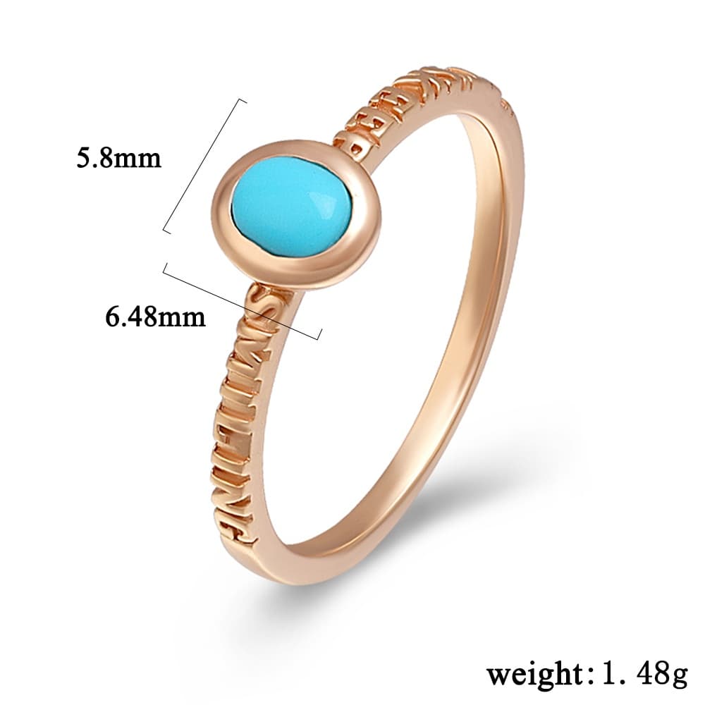 Retro Oval Turquoise Ring