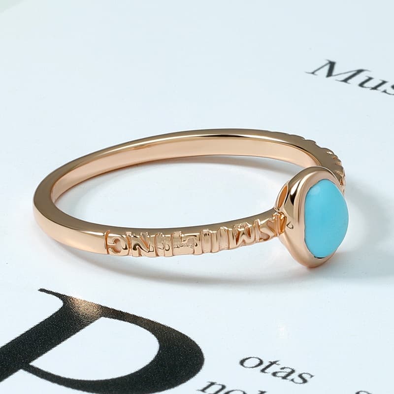 Retro Oval Turquoise Ring