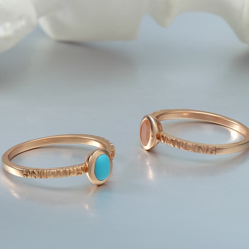 Retro Oval Turquoise Ring