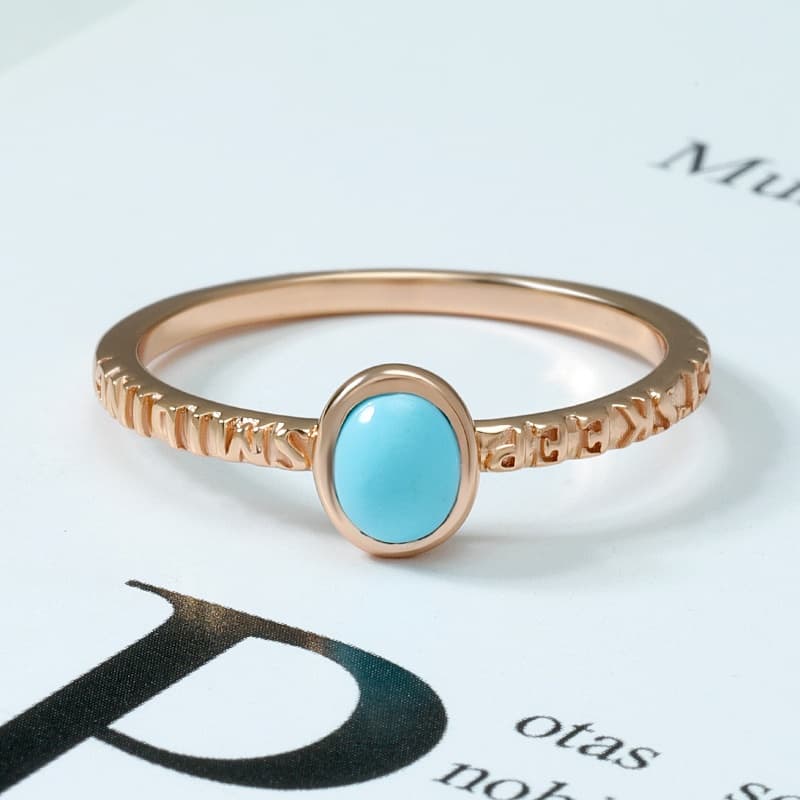 Retro Oval Turquoise Ring