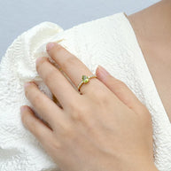 Pyriform Aquamarine Birthstone Ring
